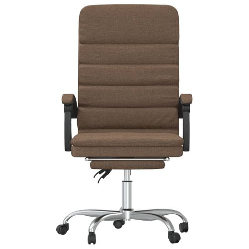 Fauteuil De Massage Inclinable De Bureau Marron Tissu