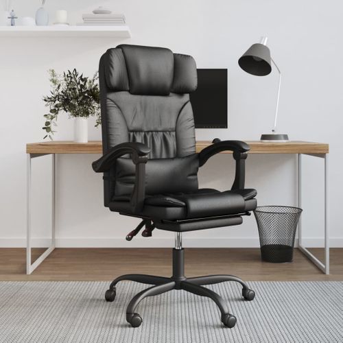 Fauteuil Inclinable De Bureau Noir Simili