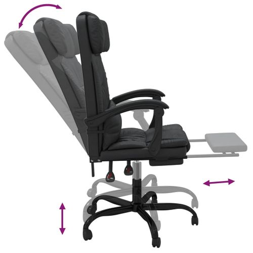 Fauteuil Inclinable De Bureau Noir Simili