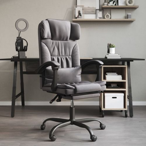 Fauteuil Inclinable De Bureau Gris Simili