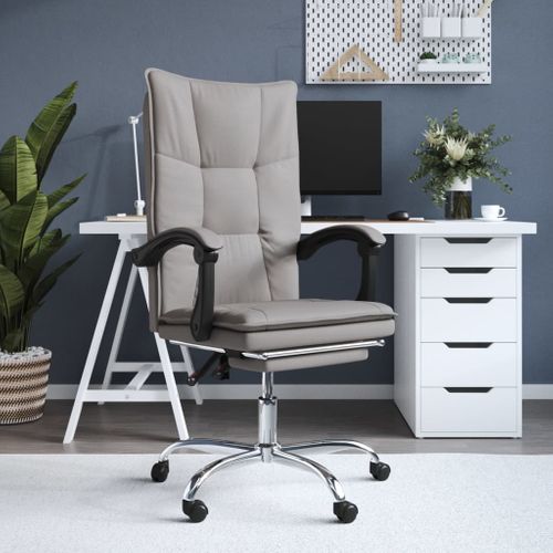 Fauteuil Inclinable De Bureau Taupe Tissu