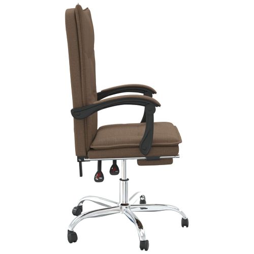 Fauteuil Inclinable De Bureau Marron Tissu