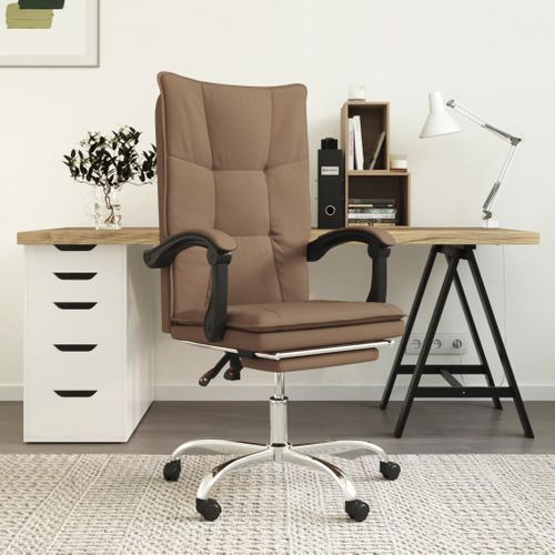 Fauteuil Inclinable De Bureau Marron Tissu