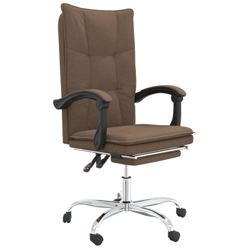 Fauteuil Inclinable De Bureau Marron Tissu