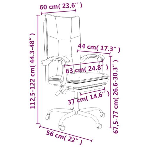 Fauteuil Inclinable De Bureau Marron Tissu