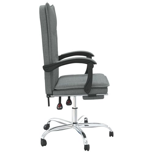Fauteuil Inclinable De Bureau Gris Foncé Tissu