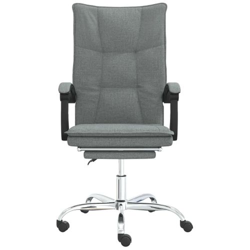 Fauteuil Inclinable De Bureau Gris Foncé Tissu