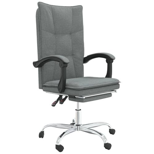 Fauteuil Inclinable De Bureau Gris Foncé Tissu