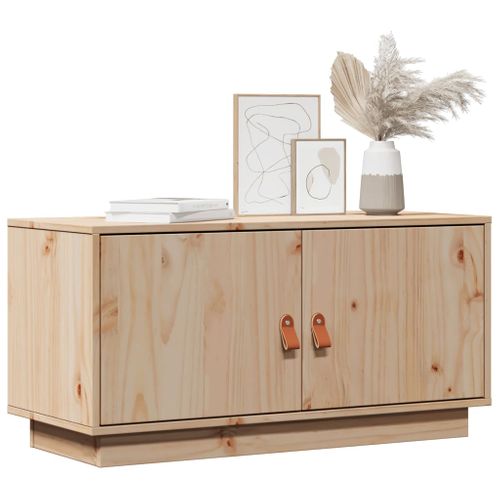 Meuble TV 80x34x40 Cm Bois De Pin Massif