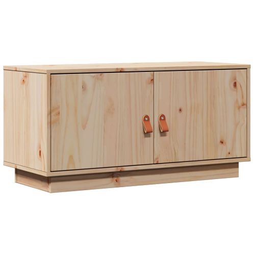 Meuble TV 80x34x40 Cm Bois De Pin Massif