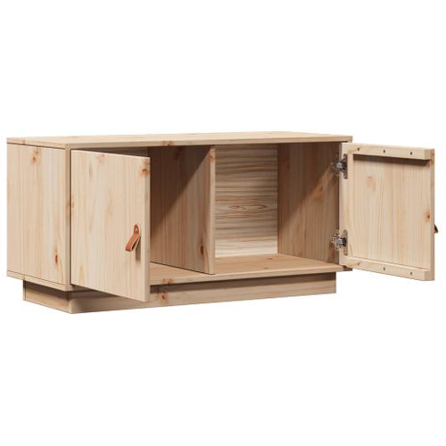 Meuble TV 80x34x40 Cm Bois De Pin Massif