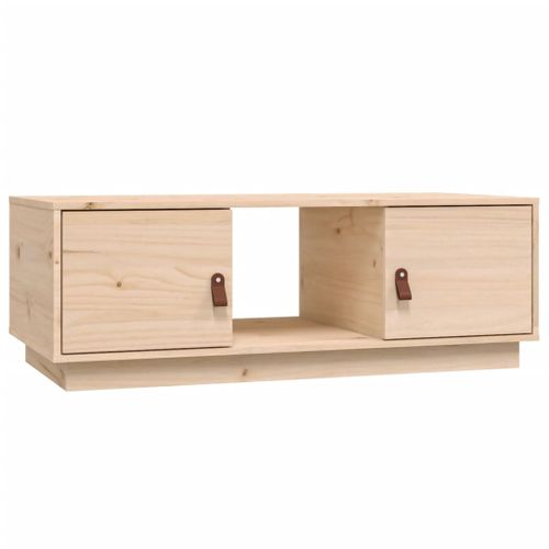 Table Basse 100x50x35 Cm Bois Massif De Pin