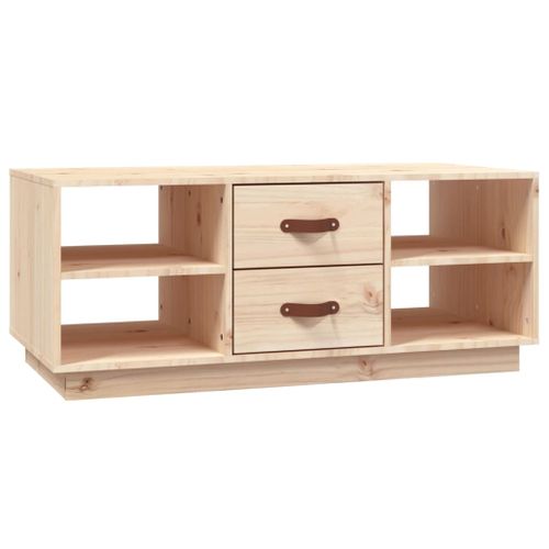 Table Basse 100x50x41 Cm Bois Massif De Pin