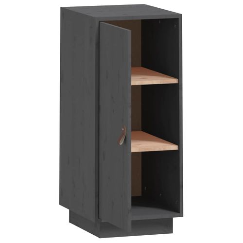 Buffet Gris 34x40x75 Cm Bois Massif De Pin