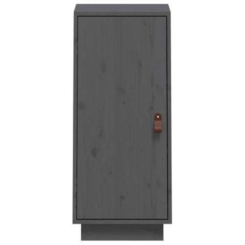 Buffet Gris 34x40x75 Cm Bois Massif De Pin