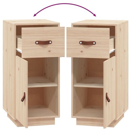 Buffet 34x40x75 Cm Bois Massif De Pin