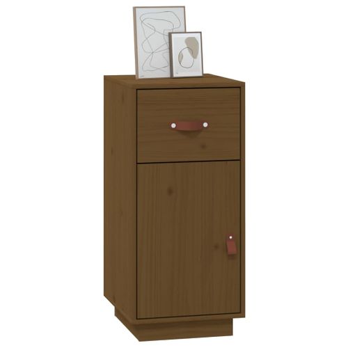 Buffet Marron Miel 34x40x75 Cm Bois Massif De Pin