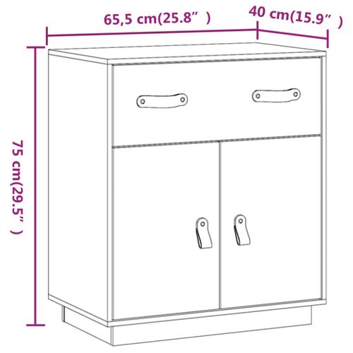 Buffet 65,5x40x75 Cm Bois Massif De Pin