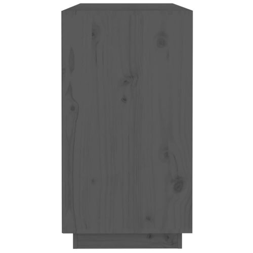 Buffet Gris 100x40x75 Cm Bois Massif De Pin