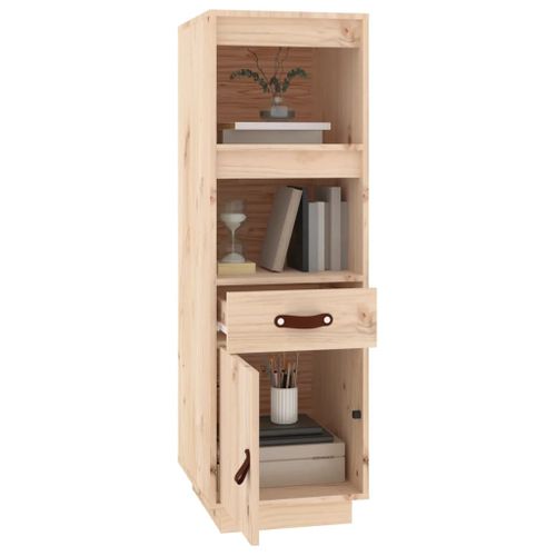 Buffet Haut 34x40x108,5 Cm Bois Massif De Pin