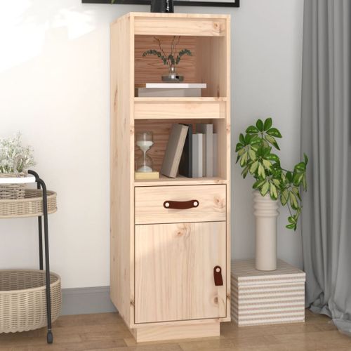 Buffet Haut 34x40x108,5 Cm Bois Massif De Pin