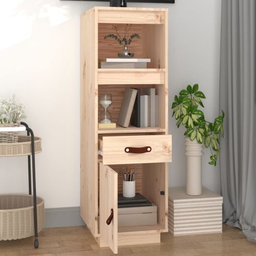 Buffet Haut 34x40x108,5 Cm Bois Massif De Pin