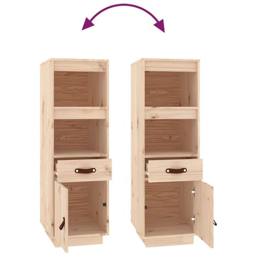 Buffet Haut 34x40x108,5 Cm Bois Massif De Pin