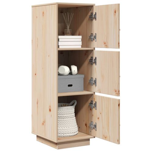 Buffet Haut 34x40x108,5 Cm Bois Massif De Pin