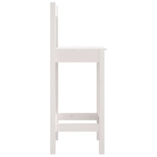 Chaises De Bar Lot De 2 Blanc 40x41,5x112 Cm Bois De Pin Solide