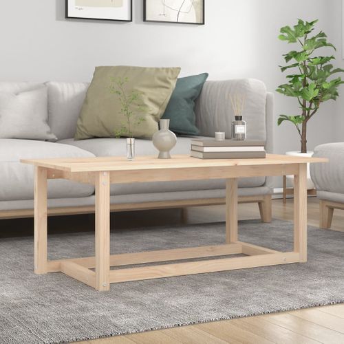Table Basse 110x55x45 Cm Bois Massif De Pin