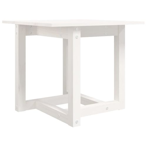 Table Basse Blanc 50x50x45 Cm Bois Massif De Pin