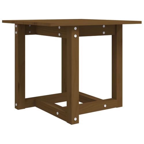 Table Basse Marron Miel 50x50x45 Cm Bois Massif De Pin