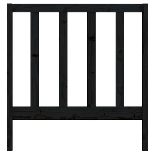 Tête De Lit Noir 95x4x100 Cm Bois Massif De Pin