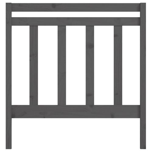 Tête De Lit Gris 95x4x100 Cm Bois Massif De Pin