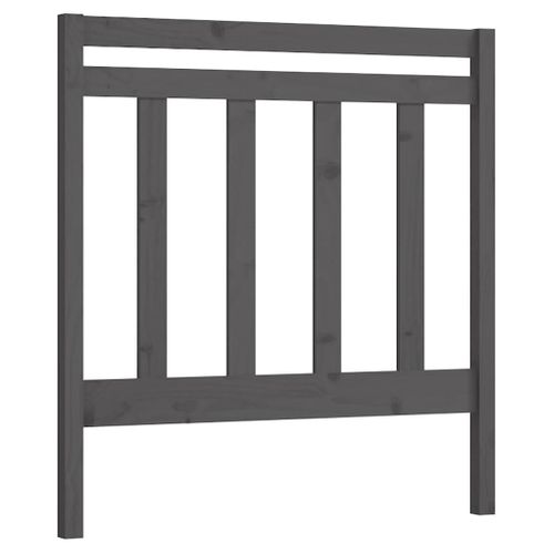 Tête De Lit Gris 95x4x100 Cm Bois Massif De Pin