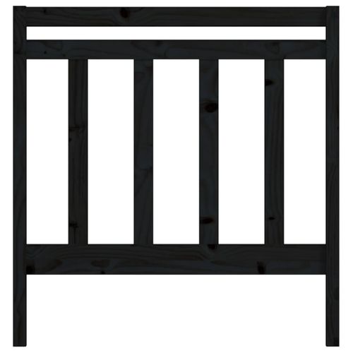 Tête De Lit Noir 95x4x100 Cm Bois Massif De Pin