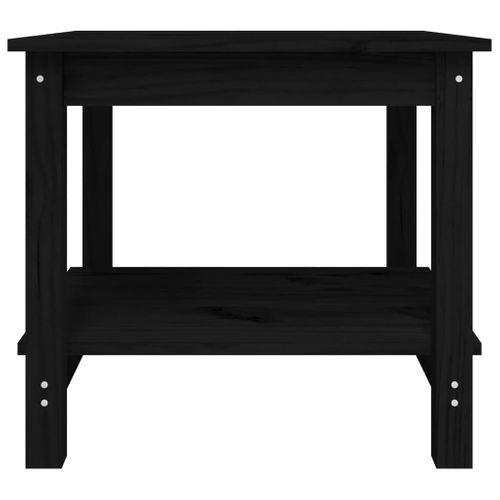 Table Basse Noir 50x50x45 Cm Bois Massif De Pin