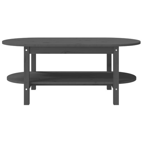Table Basse Gris 110x55x45 Cm Bois Massif De Pin