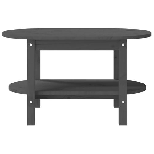 Table Basse Gris 80x45x45 Cm Bois Massif De Pin