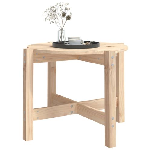 Table Basse Ø 62,5x45 Cm Bois Massif De Pin