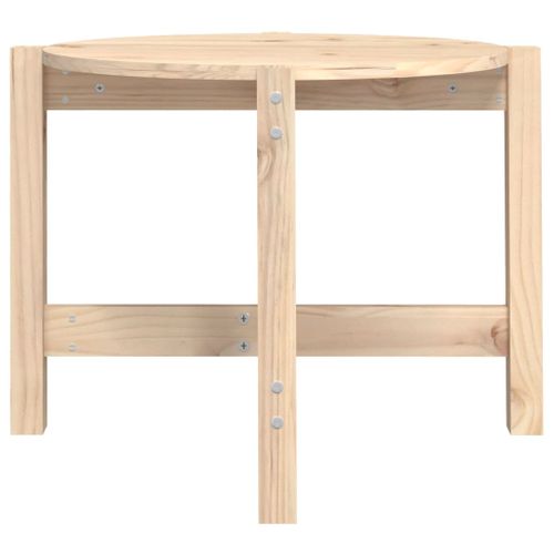 Table Basse Ø 62,5x45 Cm Bois Massif De Pin