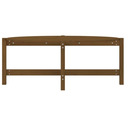 Table Basse Marron Miel 118x63x45 Cm Bois Massif De Pin