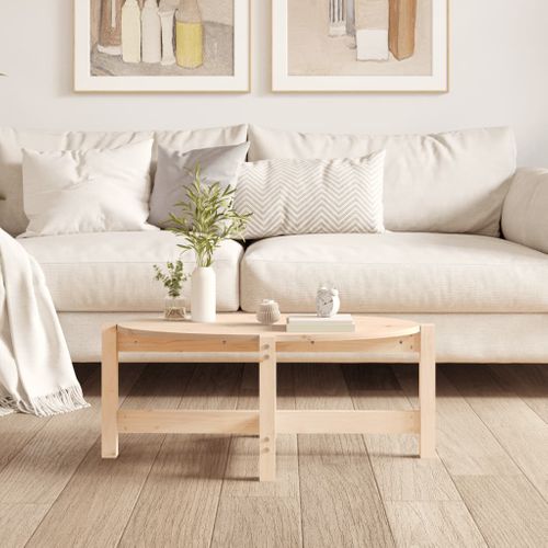 Table Basse 87x48x35 Cm Bois Massif De Pin