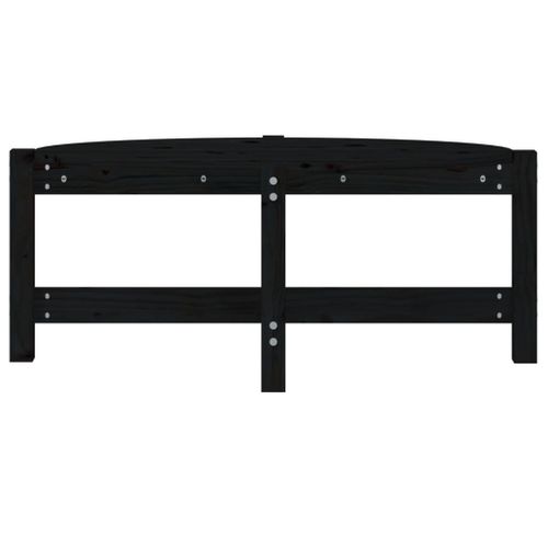 Table Basse Noir 87x48x35 Cm Bois Massif De Pin