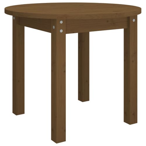 Table Basse Marron Miel Ø 55x45 Cm Bois Massif De Pin