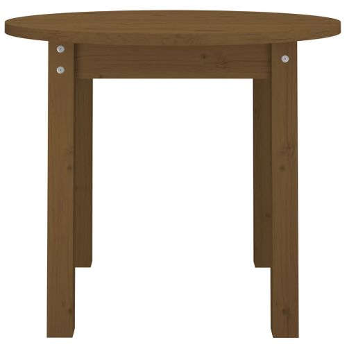 Table Basse Marron Miel Ø 55x45 Cm Bois Massif De Pin