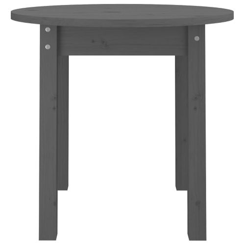 Table Basse Gris Ø 45x40 Cm Bois Massif De Pin