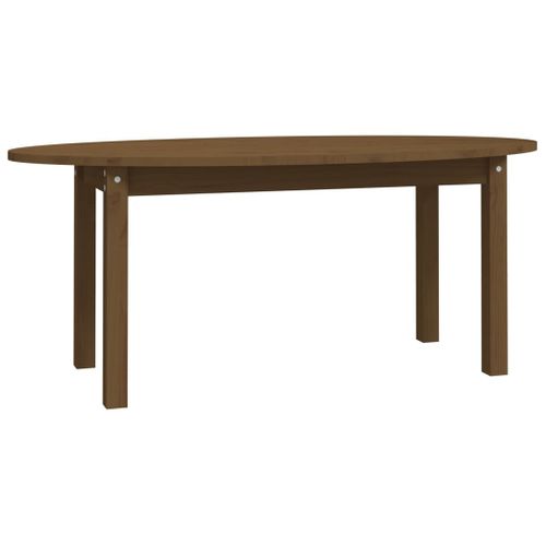 Table Basse Marron Miel 110x55x45 Cm Bois Massif De Pin