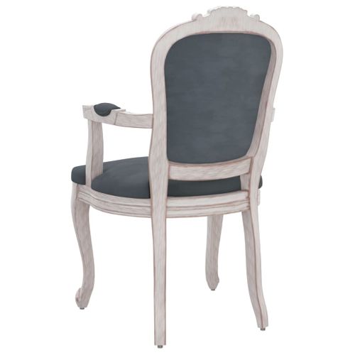 Chaises À Manger 2 PCs Gris Foncé 62x59,5x100,5 Cm Velours