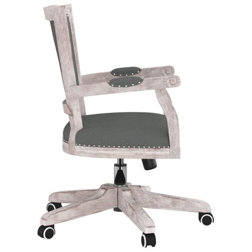 Chaise Pivotante De Bureau Gris Foncé Tissu